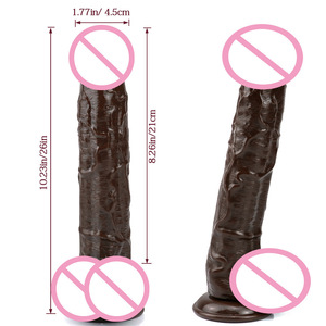 Godemiché réaliste manuel en PVC grande taille avec ventouse puissante, base à forte aspiration, 26 cm de long, 4,5 cm de diamètre, jouet personnel - Product Image 4