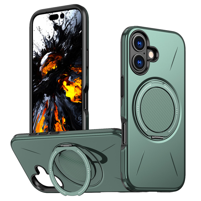 Rotatable Ring Kickstand Magnetic Case for iPhone 17  with Stand Support Wireless Charging