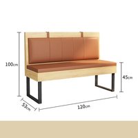 Banquette de restaurant en cuir PU de plusieurs couleurs moderne à usage commercial banquette de canapé utilisée meubles de restaurant avec dossier haut