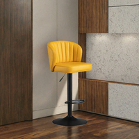 Tabouret de bar de cuisine extérieure de style farmhouse, nouveau design, en cuir PU, pivotant, doré, design européen moderne