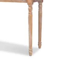 Table de console en bois blanc lavé rustique français personnalisé avec miroir