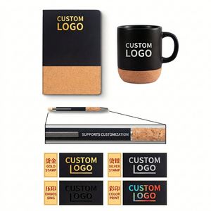 Wholesale Premium Personalized Ceramic Cork Mug A5 <b>Notebook</b> Pen Keychain Business Gift <b>Set</b> for Corporate Events & VIP Gifting - Product Image 4