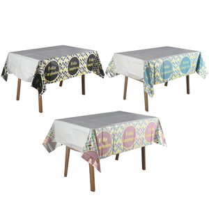 Star-Printed Spanish Birthday Disposable <b>Tablecloth</b> Dust-proof Aluminum Film Cover for Graduation & Christmas Parties - Product Image 5