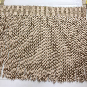 Accessoires de rideau de canapé double face en polyester <span class=keywords><strong>100</strong></span>% avec corde en dentelle et barbe, rangée torsadée, feuille d'or imprimée, <span class=keywords><strong>hauteur</strong></span> 20CM - Product Image 6