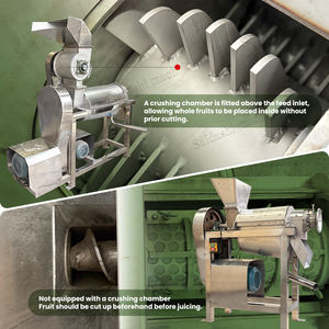 عصارة ومحضرة فواكه وخضروات / عصارة حلزونية للطماطم والصبار / عصارة بالضغط البارد من الفولاذ المقاوم للصدأ - Product Image 4