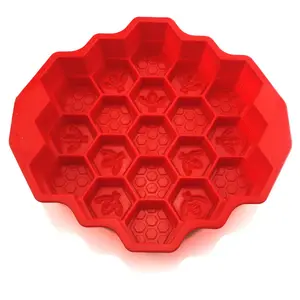 MERVEILLEUX Gros Ménage Abeille Cube Forme Chocolat Pudding Silicone Moule Gâteau Décoration Moule