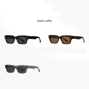 Custom Logo 2026 Fashion Men Women Rivets <b>Small</b> Frame Sun Glasses UV400 <b>Shades</b> Acetate Polarized Square Sunglasses - Product Image 6