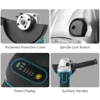 Meuleuse d'angle électrique sans balais Makita DGA504 18V haute puissance, kit d'outils rechargeable, machine à polir, machine à couper