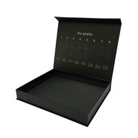 Boîte cadeau de luxe pour t-shirt avec logo UV personnalisé, emballage de vêtements noir mat de qualité supérieure |   Boîte magnétique pour vêtements, pour polos et t-shirts