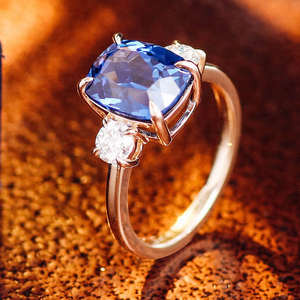 <span class=keywords><strong>Bague</strong></span> en or jaune 10, 14 ou 18 carats, sertie de diamants de laboratoire, de <span class=keywords><strong>saphir</strong></span> taille coussin ou de diamants cultivés, pour femme, personnalisable, pour mariage, alliance éternelle - Product Image 2