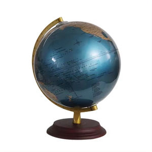 Globe terrestre rotatif de bureau, <span class=keywords><strong>carte</strong></span> du <span class=keywords><strong>monde</strong></span> géographique, bleu ciel, 8 pouces, base en métal, globe éducatif, décoration de table de bureau - Product Image 2