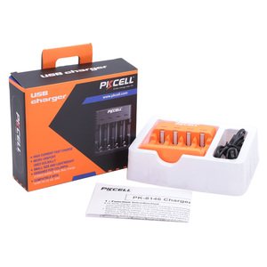 Caricabatterie ricaricabile <span class=keywords><strong>Nimh</strong></span> portatile colorato di marca PKCELL 8146 AA AAA dimensioni 4 Slot luce di svolta - Product Image 5