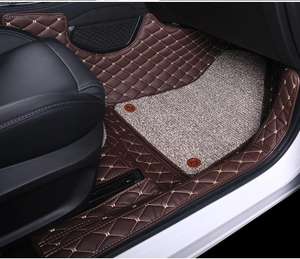 Tapis de sol de voiture en cuir bicolore de haute qualité pour Ford, <span class=keywords><strong>Tesla</strong></span>, Audi, Jaguar, Mercedes EQE, Highlander, Benz - Product Image 5
