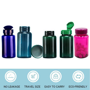 Botella de plástico vacía para el cuidado de la salud, cápsula de plástico vacía de Color verde de 100CC, 180cc y 250cc - Product Image 3