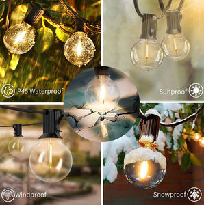 Lámpara Decorativa Comercial Ysok <span class=keywords><strong>de</strong></span> 25 pies con Luces LED Artificiales <span class=keywords><strong>de</strong></span> Hormigas, 25 Bombillas, 3500K Blanco Cálido, Blanco/Negro, Luz Constante para Interiores/Exteriores - Product Image 2