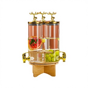 40Years Factory Classic Glass Jar Canister <b>with</b> Cover Heat Resistant Glass Juice Dispenser 3.6/5.5L Capacity Party Use - Product Image 3
