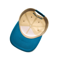 Gorra de Béisbol de 5 Paneles de Algodón Personalizada, Dos Tonos, Cierre a Presión, Logotipo Bordado, Gorra de Golf de Perfil Alto, Gorras de Béisbol con Visera Curva