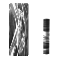 Alfombrilla de Yoga Impermeable Ecológica de Alta Calidad al por Mayor, Antideslizante, de Goma PU Natural Ovalada con Logotipo Personalizado, Modelo Chinmon 0727