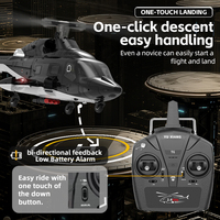 Hélicoptère RC YUXIANG Air Wolf F02, hélicoptère armé, échelle 1:34, 9 canaux, GPS intelligent, simulation 6G sans air