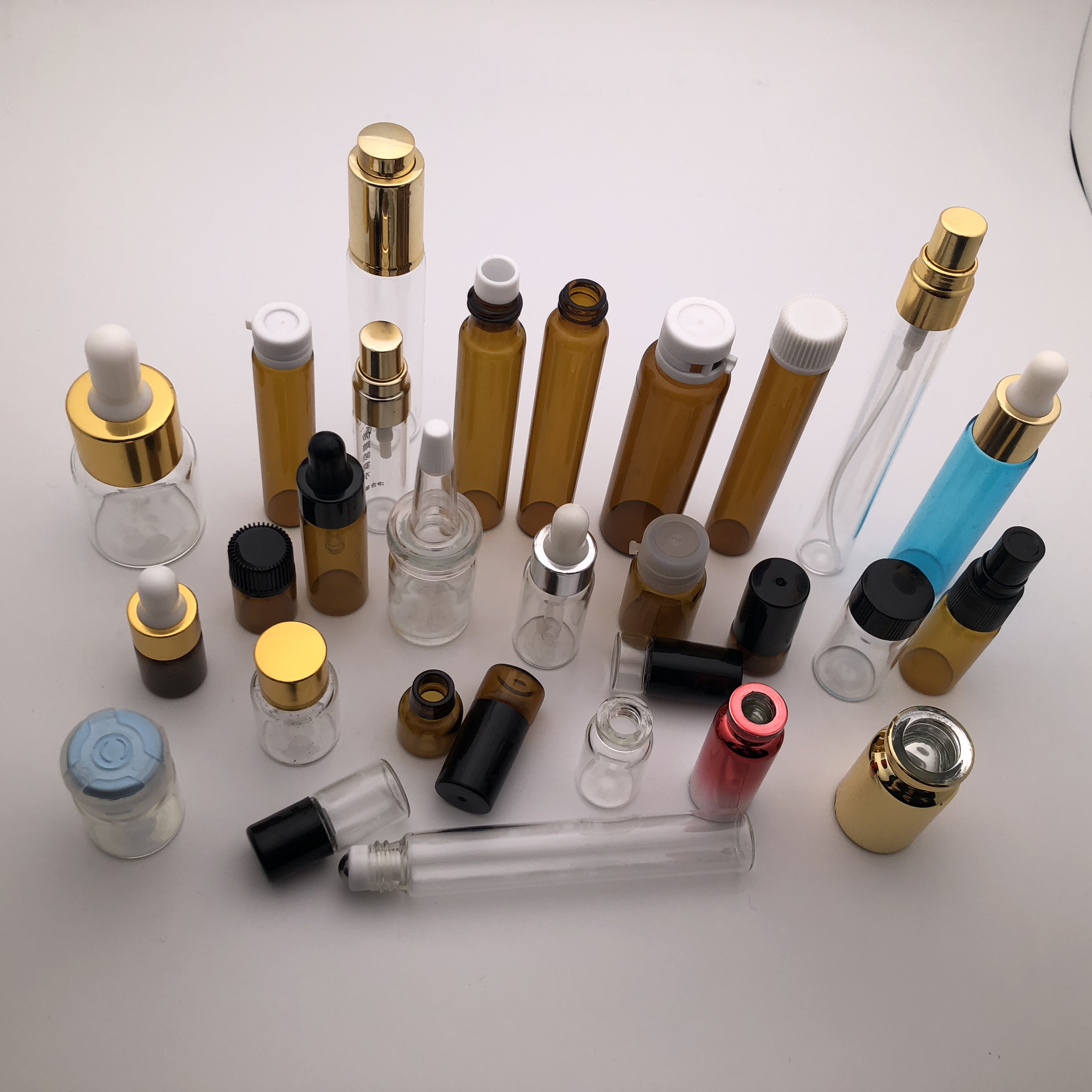 Portable Clear Glass Dropper Bottles With Eye Dropper 30ml 50ml