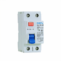 Disjoncteur différentiel bipolaire 2P CHINT RCOB, disjoncteur différentiel multipolaire 4P CHINT RCCB MCB 32A, bipolaire 63A RCCD RCBO