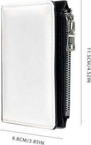 10 Pezzi Portafogli Vuoti per Sublimazione, <span class=keywords><strong>Regali</strong></span> di San Valentino, Portafogli <span class=keywords><strong>Personalizzati</strong></span> in PU, Portamonete Fai-da-Te con Logo e <span class=keywords><strong>Foto</strong></span> per la Festa del Papà - Product Image 3