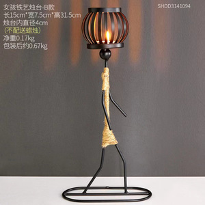 Metall-Kerzenhalter Rustikaler Drahtkunst-Kerzenständer für Zuhause, Wohnzimmer, Schlafzimmer, Esszimmer Heimdekoration Kerzenhalter - Product Image 4
