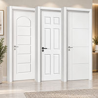 Porte intérieure pré-montée en MDF blanc apprêté, standard américain, 30x80'', porte battante en bois, porte moderne personnalisée pour chambre à coucher, appartement