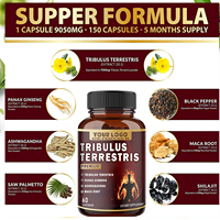 Complément alimentaire pour soutenir l'immunité avec des capsules de Tribulus Terrestris, Ashwagandha et racine de Maca (60 capsules) pour adultes