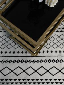 Moderne gouden ijzeren hotel trolley serveerwagen met mobiel sideboardkastje voor commercieel gebruik - Product Image 5