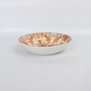 <span class=keywords><strong>Vaisselle</strong></span> en grès peinte à la main, style <span class=keywords><strong>baroque</strong></span> méditerranéen, motif floral multicolore bleu et jaune, vintage - Product Image 4