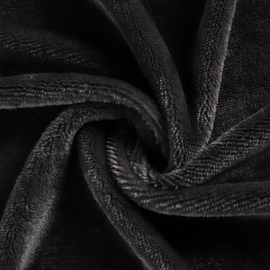 <span class=keywords><strong>Polyester</strong></span> flannel Fleece mềm minky vải bán buôn Stretch nhung đen chất liệu vải cho quần áo - Product Image 6