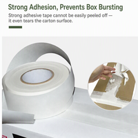 Ruban adhésif kraft renforcé de fibres de verre, activé par l'eau – Ruban d'étanchéité pour cartons robuste et écologique avec surface inscriptible