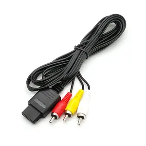 สายเคเบิลวิดีโอและเสียง6FT 1.8ม. สำหรับ Nintendo 64 RCA สายคอมโพสิตสำหรับ N64 NGC SNES <span class=keywords><strong>AV</strong></span> Wire - Product Image 1