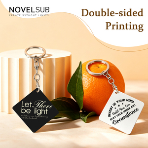 Llaveros de aluminio blanco para sublimación al por mayor, personalizables, con impresión a doble cara, para regalos promocionales, artesanías y personalización. - Product Image 2