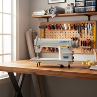 Machine à coudre industrielle à point noué automatique haute vitesse 8500 avec cadre en fer, pied entraîneur supérieur et inférieur, grande longueur de point de 5 mm