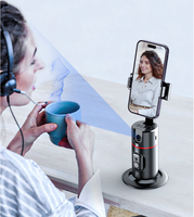 Support de téléphone à suivi automatique avec rotation à 360 degrés, suivi du visage et du corps, trépied de suivi pour la prise de vue de vlogs et le streaming en direct