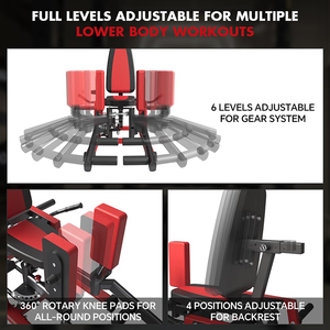 Adjustable Steel <b>Hip</b> Trainer With 6-Level Gear System <b>for</b> <b>Hip</b> Abduction/Adduction Legs Exercise Home Use TT-401427 Plate-Loaded - Product Image 6