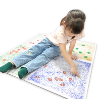 Jouets sensoriels salle de jeux de maternelle dynamique 3D carreaux liquides sensoriels sol liquide pour enfants en bas âge