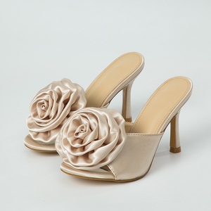 Sandalias de Mujer con Flores Tridimensionales 2025, Sandalias de Lujo con Tacón de Aguja para Fiesta - Product Image 4