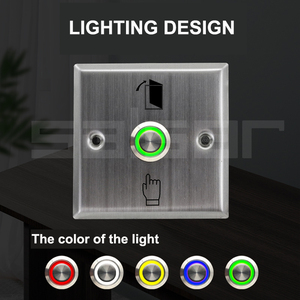 <span class=keywords><strong>Pulsador</strong></span> de reinicio momentáneo de 16mm y 19mm, Panel de Control de acero inoxidable plano, campana de puerta con luz LED, 3-6V, 12-24V, 220V - Product Image 4