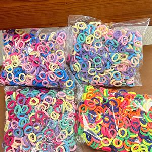 Paquete de 500 Coleteros Elásticos para Bebés, Lindos Coleteros de Goma para Niñas - Product Image 2