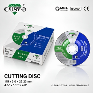 Disque de coupe métallique 115x3x22.23mm 4 1/2" pour acier inoxydable et aluminium, robuste et durable, à liant résineux - Product Image 3