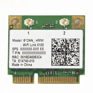 Kartu nirkabel Dual band 300Mbps, kartu nirkabel untuk Wifi 5100 802.11 300 a/g/n 2.4 M Mini PCI-e Wlan, adaptor Laptop jaringan G/5Ghz