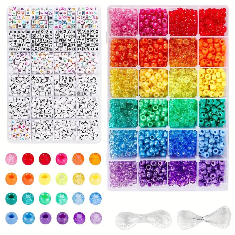 24 color barrel beads letter box-4000pcs