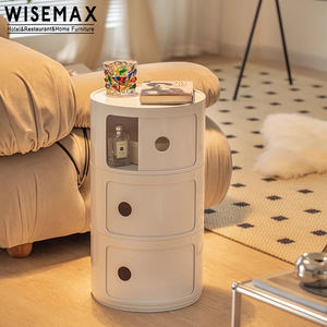 WISEMAX FURNITURE Mobilier de chambre à coucher Offre Spéciale Table de <span class=keywords><strong>chevet</strong></span> en plastique multifonctionnelle à trois couches Table de <span class=keywords><strong>chevet</strong></span> colorée - Product Image 5