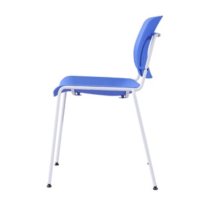 Chaise de salle à manger en plastique empilable moderne et économique avec pieds en métal pour l'école et l'atelier - Product Image 6