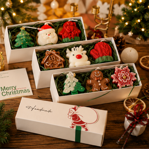 Wholesale Christmas Scented <b>Candle</b> Gift Set with Handmade Tree and Reindeer Design for Holiday Gift - Product Image 1