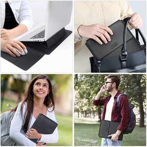Pu Lederen Laptop Hoes Met Standaard En Muismat, Waterdichte Hoes Voor 13-13.3 Inch Voor Macbook Dames Laptoptas - Product Image 5