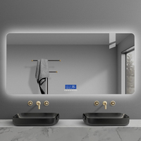 Modern LED Aluminum Alloy Frame Oval Bathroom Vanity Sensor Touch Switch Backlit Lights Wall-Mounted Salon Living Room Hotel